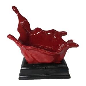 Makers Mark Bourbon Whiskey Wax Splash Bottle Holder Wood Base